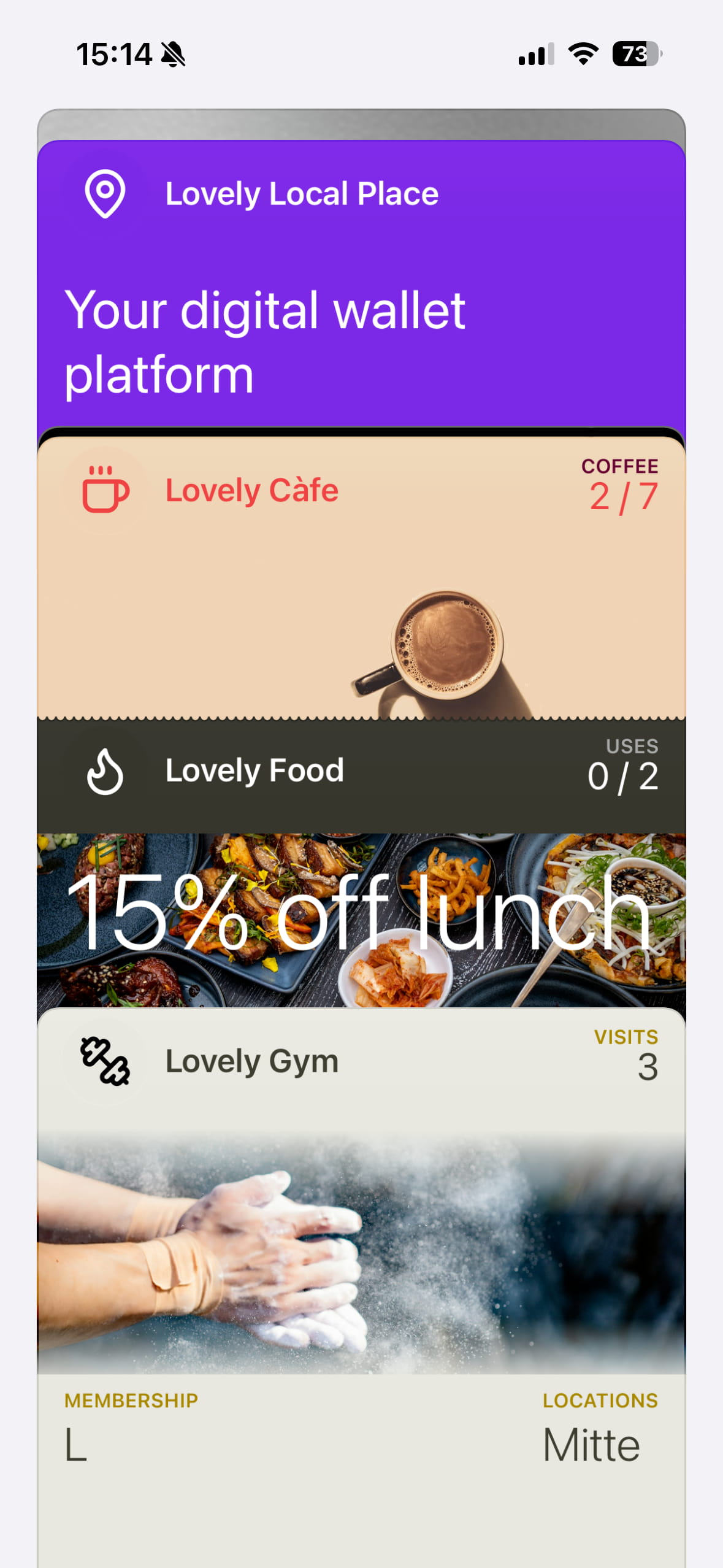 Apple Wallet with Lovely Local Place passes